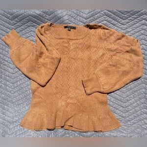 Cyrus Peplum or Ruffled Hem lightweight sweater